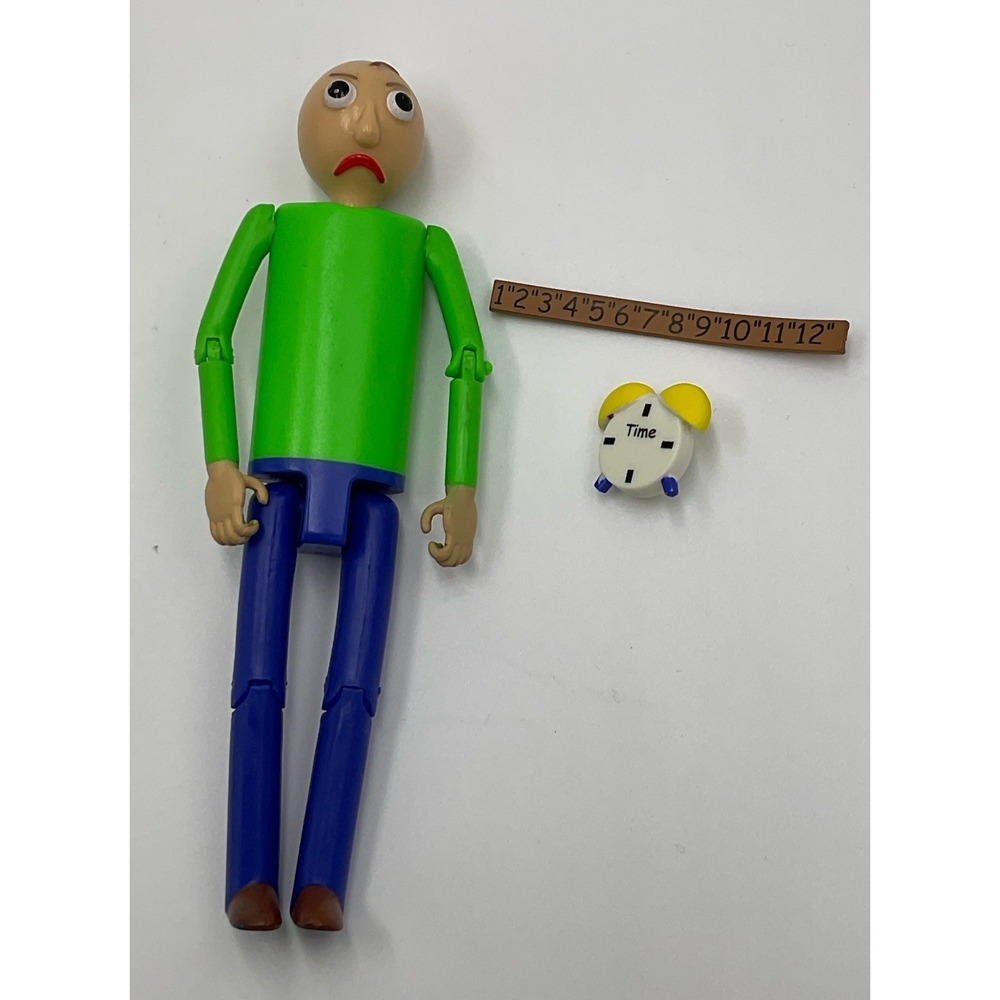 2019 Baldi's Basics Angry Baldi Figure w/Clock & Ruler Basically Games 5"